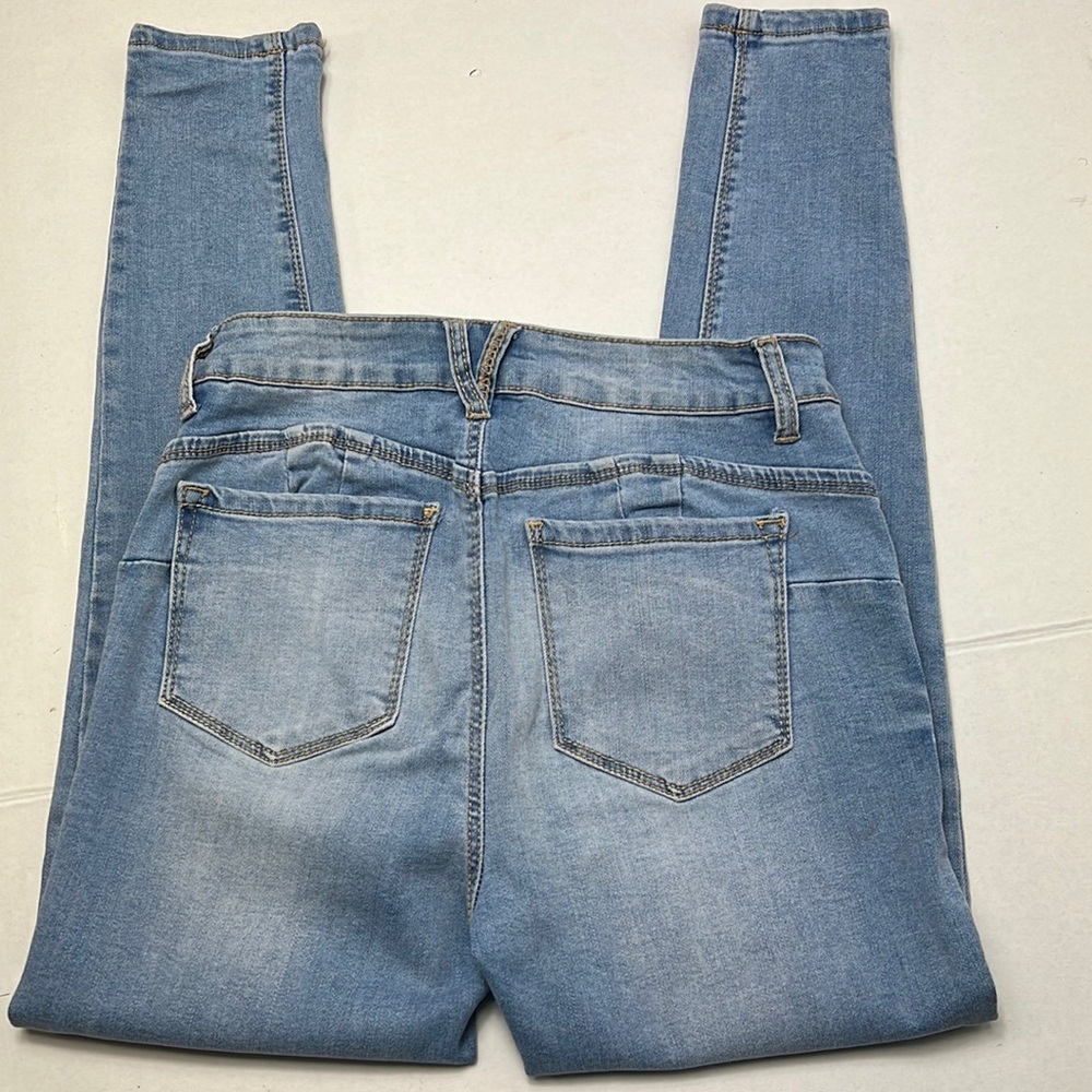 Wax Jean Push Up Denim Skinny Blue Jeans Size 7